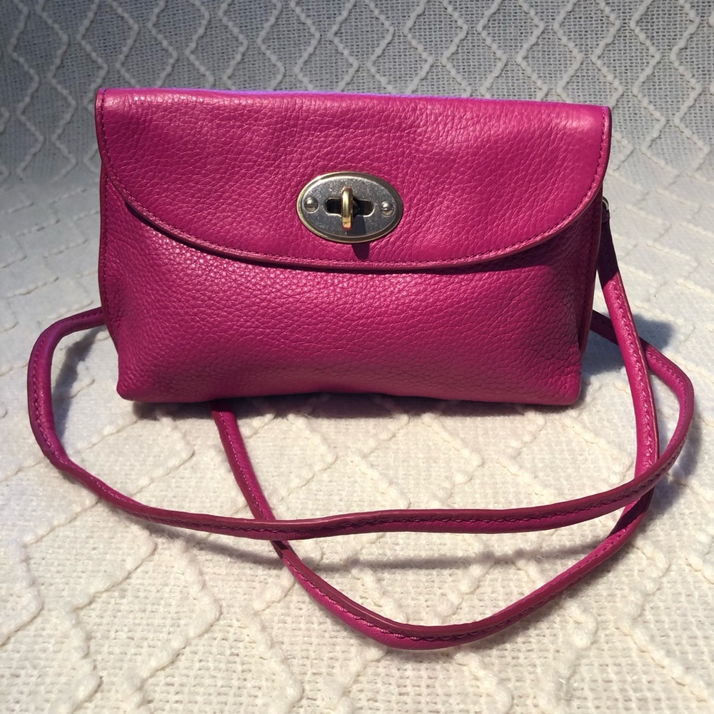 Fossil Monica Crossbody fuchsia pink